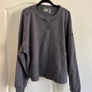 Zella Distressed Navy Crew Neck SZ XXL